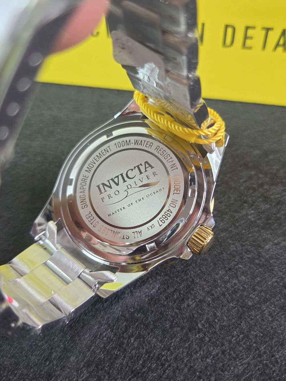Invicta Pro Diver Crestcore Mens Watch - 43mm Gold/Steel (49697)